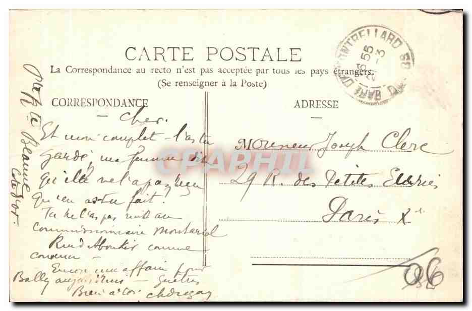 CPA Belfort La Place d Armes — Verso