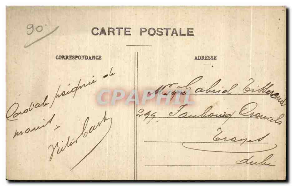 CPA Belfort L Eglise St Christophe — Verso