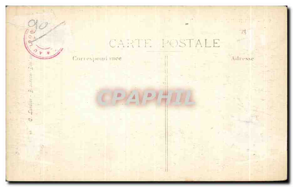 CPA Belfort Place de la Republique Monument des 3 Steges Lion et Chateau — Verso