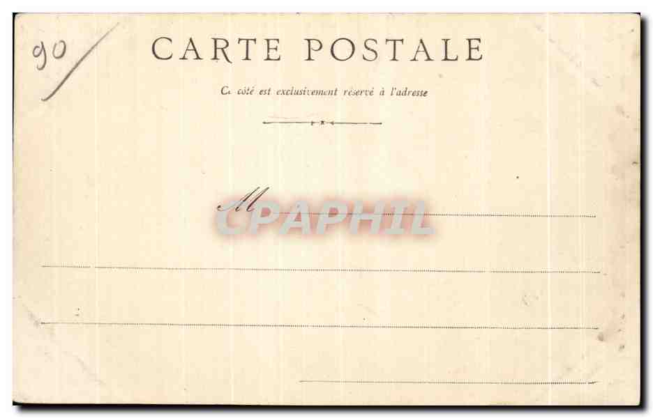 Fort Hatry, Caserne d'Artillerie — Belfort, le — Verso