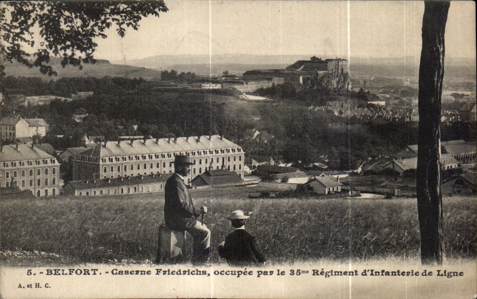 CPA Belfort Caserne Friedrichs occupee par le 35 Regiment d Infanterie de Ligne Militaria 