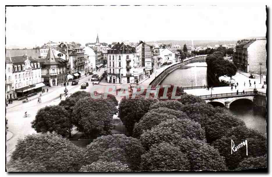 CPA Images de France Belfort La Place Corbis la Savoureuse et le Faubourg des Ancetres