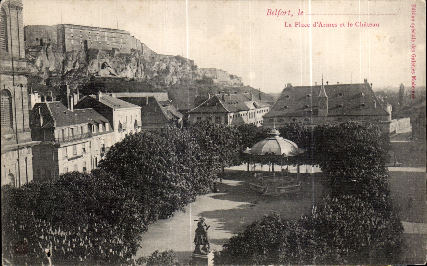 CPA Belfort le La Place d Armes et le Chateau 