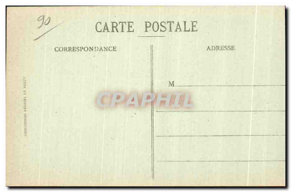 CPA Belfort Le monument des Mobiles Militaria  — Rückseite