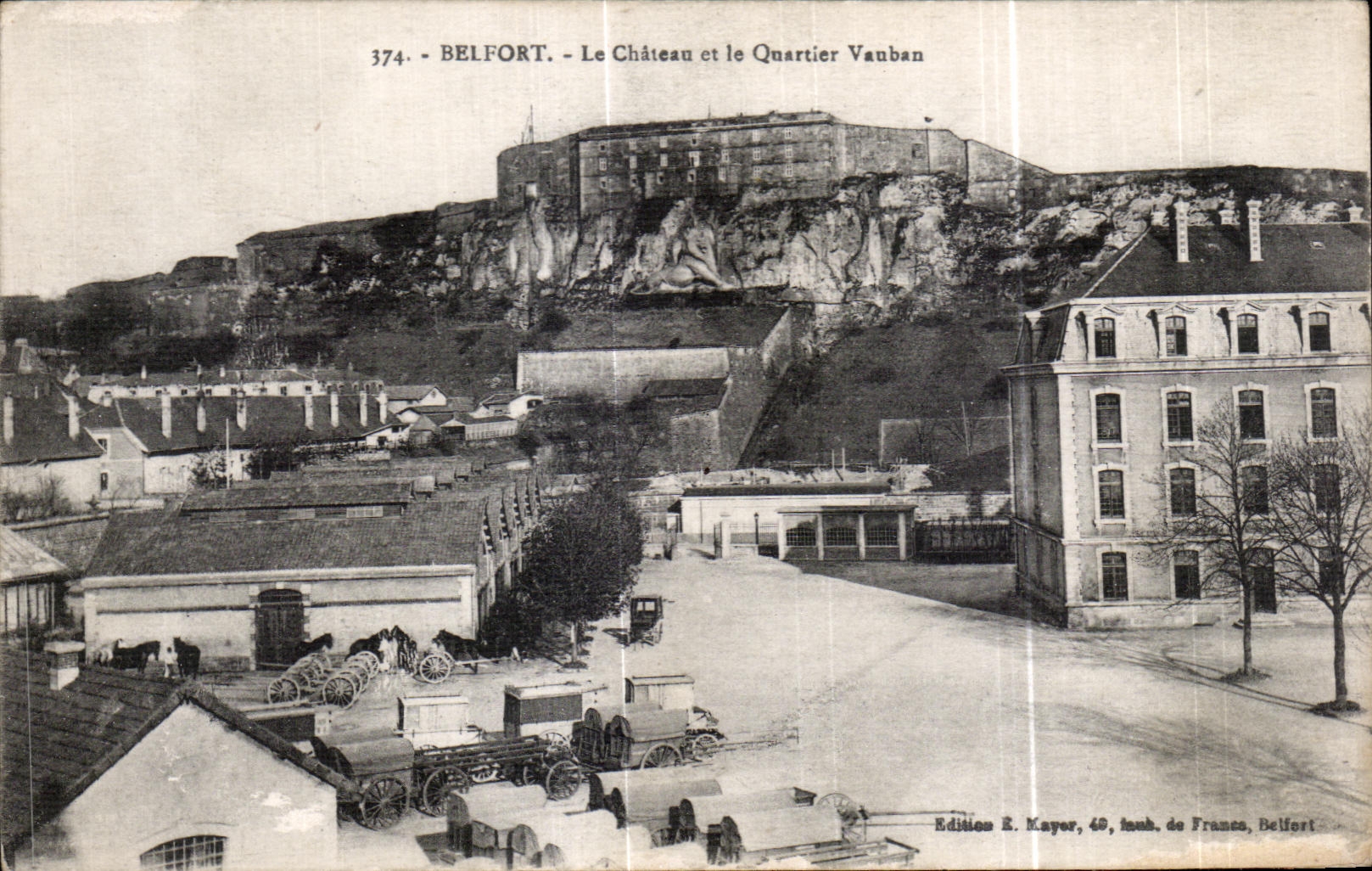 CPA Belfort Le Chateau et la Quartier Vauban Militaria 