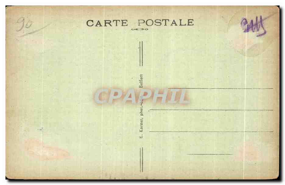 CPA Belfort (Territoire) Le Chateau Lion — Verso