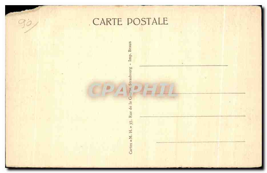 Une échappée sur Belfort — vue panoramique — Cartes « M. H. » n° 1108 c — Verso