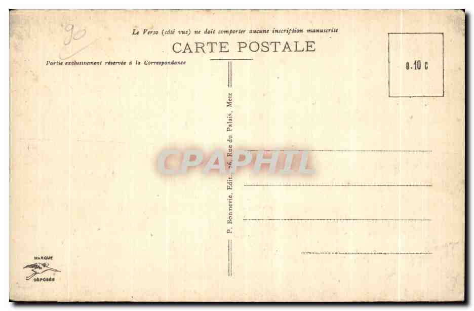 CPA Belfort Place d Armes Monument Quand Meme Militaria  — Verso
