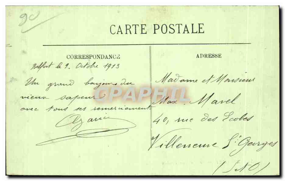 CPA Belfort Le Quartier Vauban militaria  — Rückseite