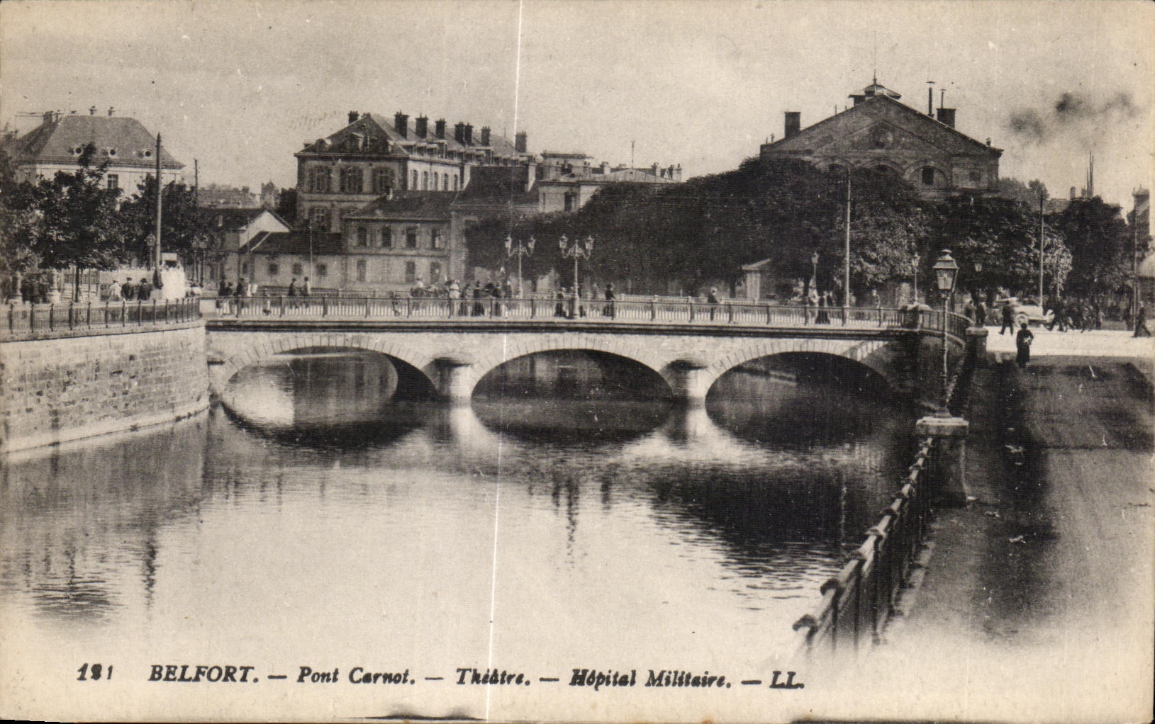 CPA Belfort Pont Carnot Theatre Hopital Militaire