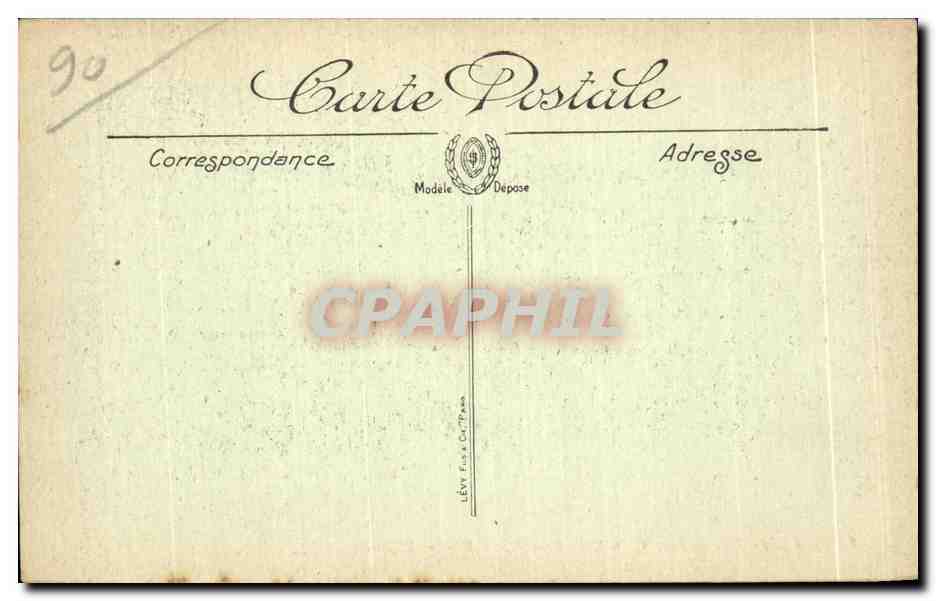CPA Belfort Pont Carnot Theatre Hopital Militaire — Verso