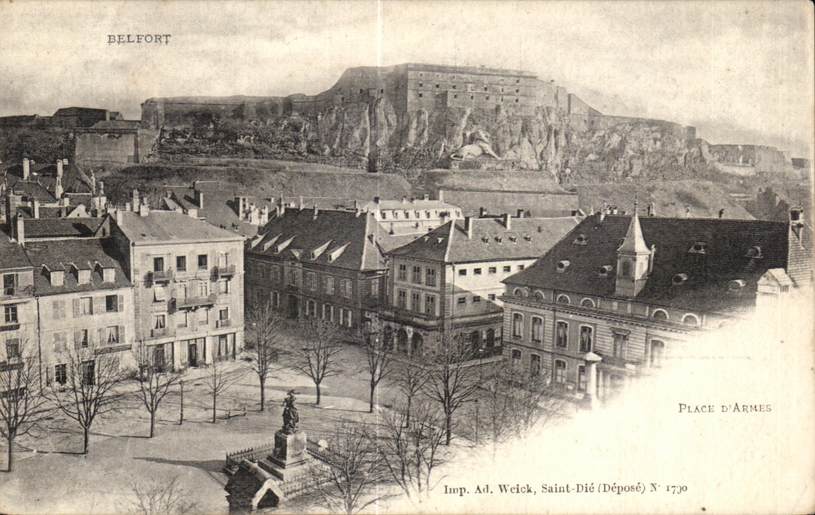 CPA Belfort Place D Armes Lion 