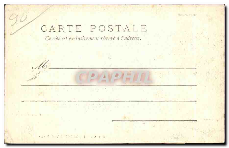 CPA Belfort Place D Armes Lion  — Verso