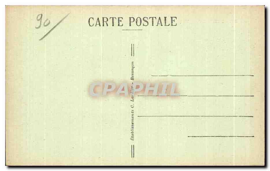 CPA Belfort Hopital Militaire Militaria  — Verso
