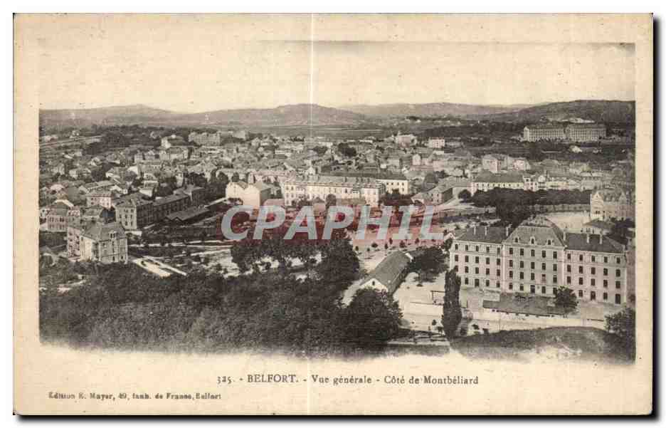 CPA Belfort Vue generale Cote de Montbeliard