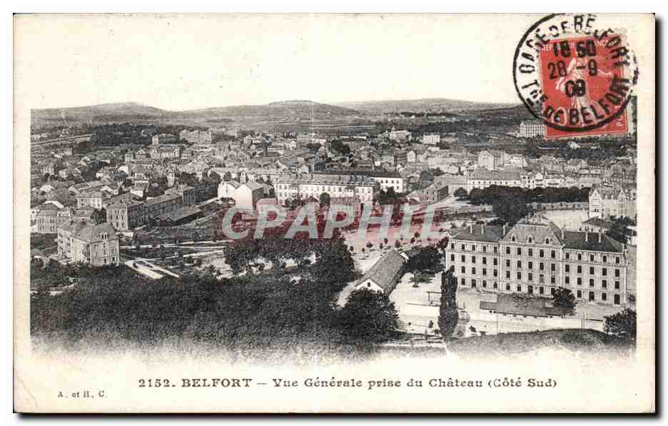 CPA Belfort Vue Generale prise du Chateau (Cote Sud)
