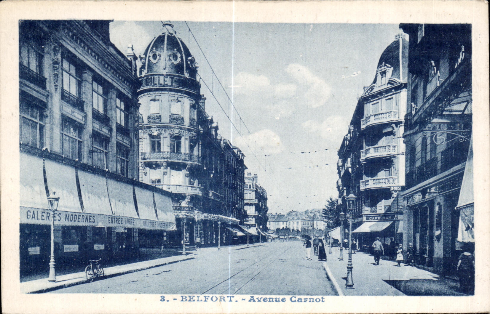 CPA Belfort Avenue Carnot Galeries Modernes