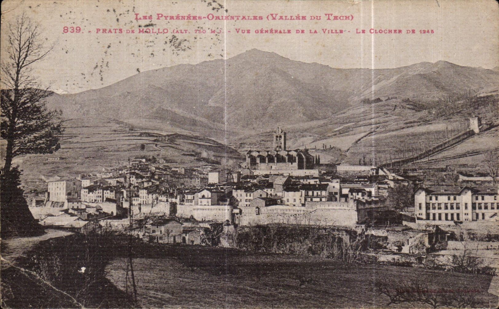 CPA Les Pyrenees Orientales (Vallee du Tech) Prats de Mollo Vue Generale de la Ville Le Clocher de 1245