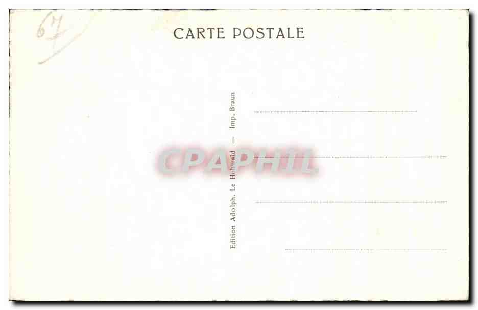 Le Hohwald — Vue vers le Monument aux Morts — Édition Adolph Braun — Back