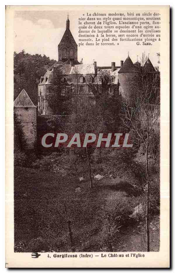 CPA Gargilesse Le Chateau et L Eglise