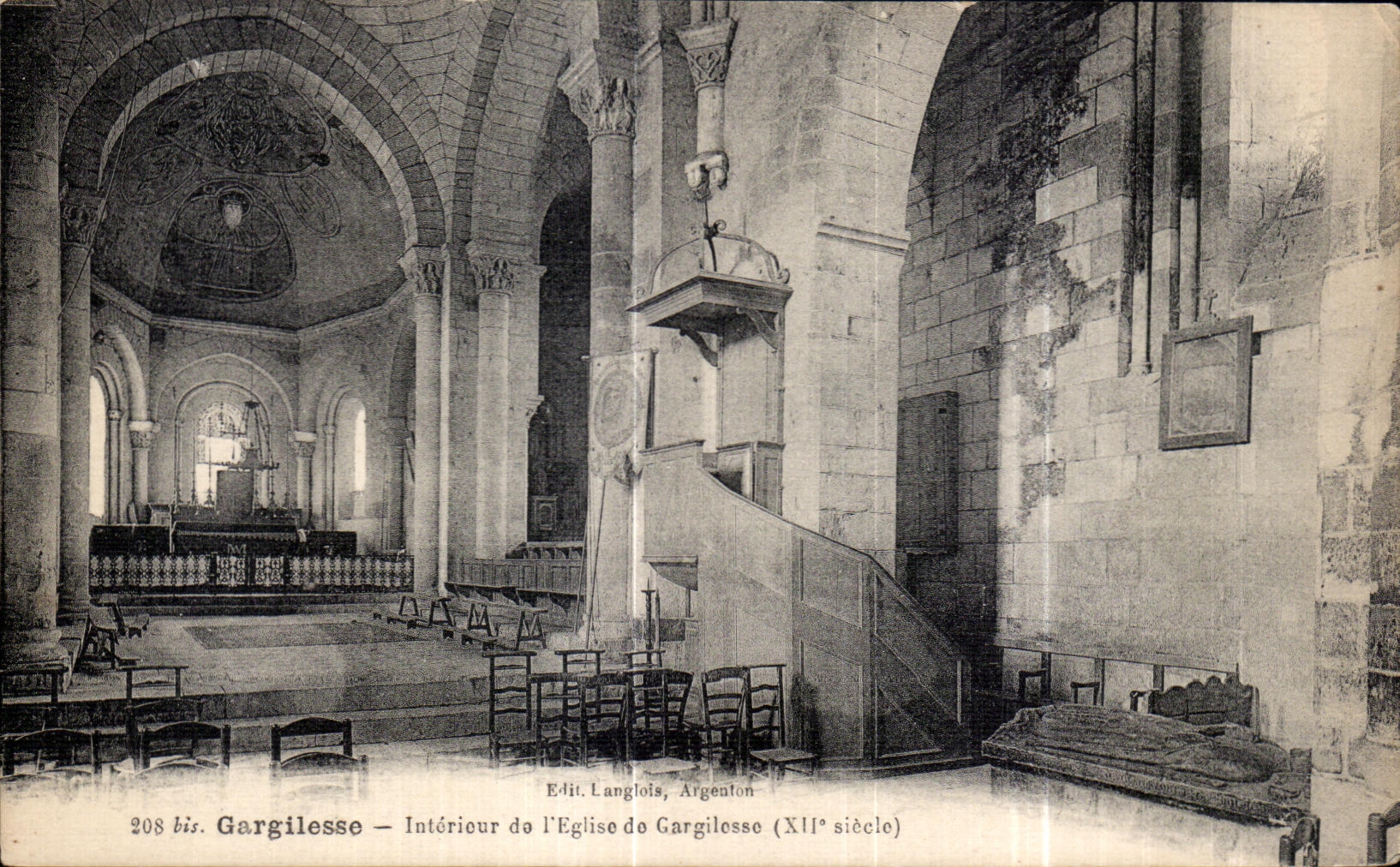 CPA Gargilesse Interieur de L Eglise de Gargilesse