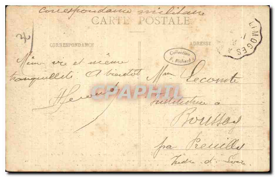 Gargilesse — Tombeau de Guillaume de Naillac (1266) — G. Sand, n° 4047 — Verso