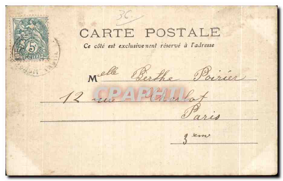 CPA Gargilesse L Entree du Chateau — Rückseite