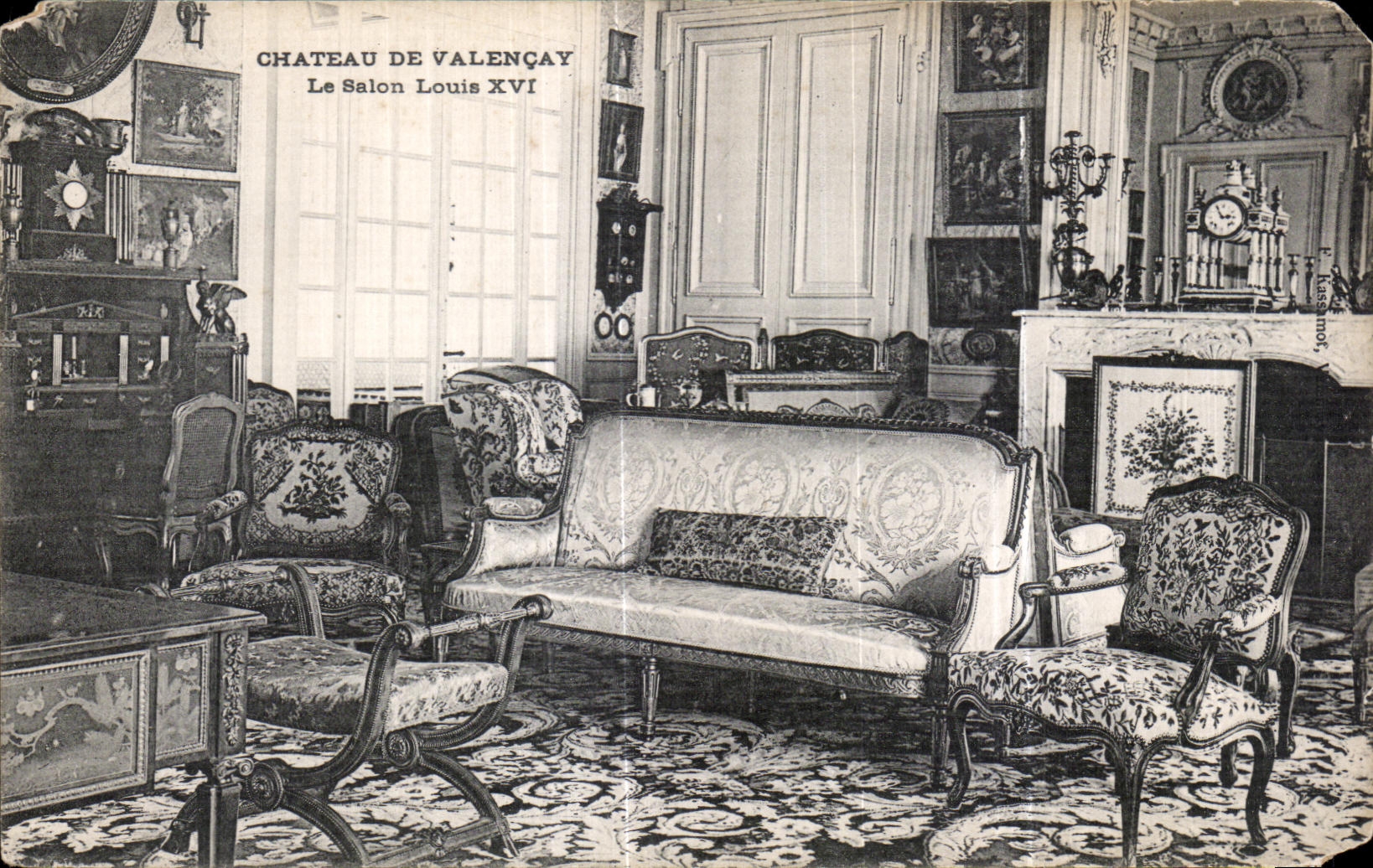 Château de Valençay — Le Salon Louis XVI — Éditeur E. Rassamot, n°36