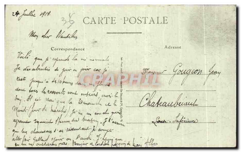 CPA Le Chansons de Jean Rameau illustrees la laiss ras tu Qu tu prend Folklore Costume — Rückseite