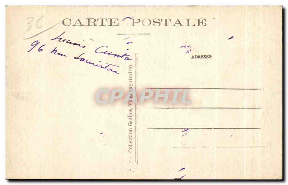 CPA Valencay Le Chateau vu de la Prairie Vaches  — Rückseite