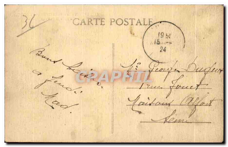Les Bords de la Creuse — Cuzion (Indre) — Moulin de Châteaubrun — Coll. G. G. & fils, Châteaureux — Rückseite