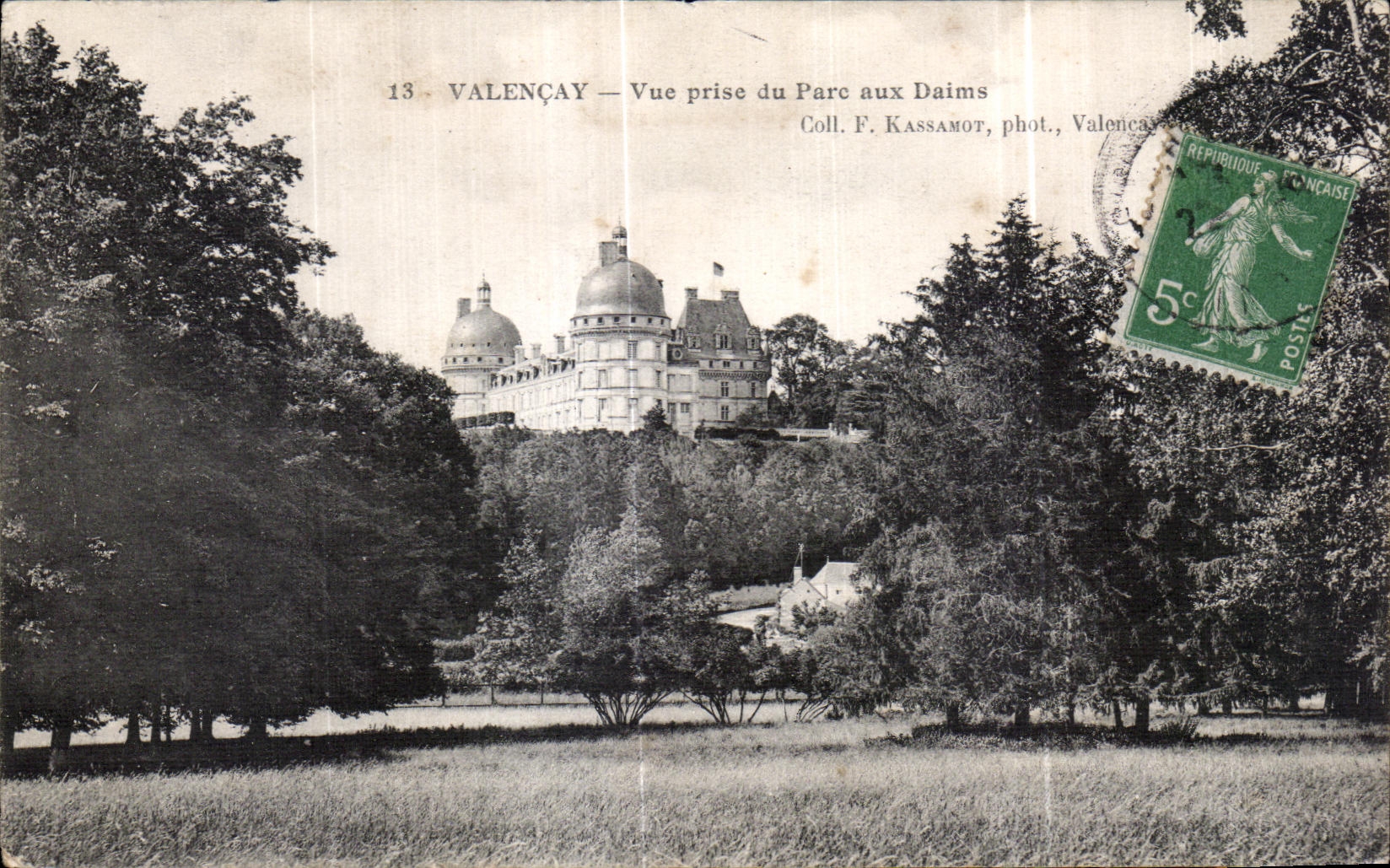 Valençay — Vue prise du Parc aux Daims — Coll. F. Kassamot, phot., Valençay