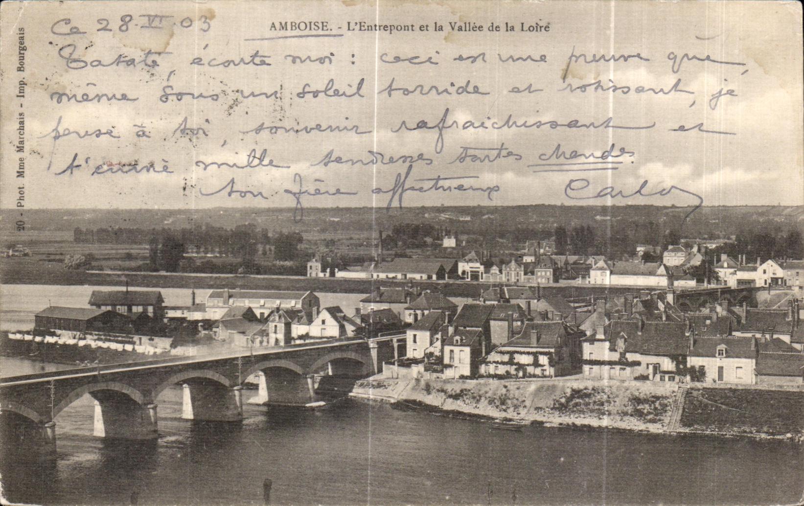 CPA Amboise L Entrepont et la Vallee de la Loire