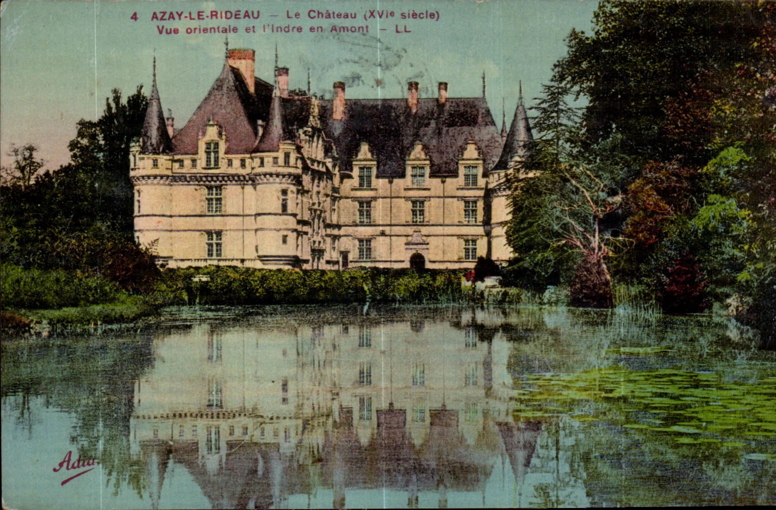 CPA Azay le Rideau Le Chateau Vue Orientale et I Indre 