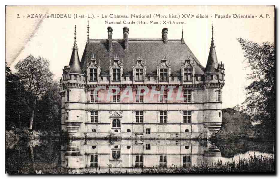 CPA Azay le Rideau Le Chateau National Facade Orientale National Castle