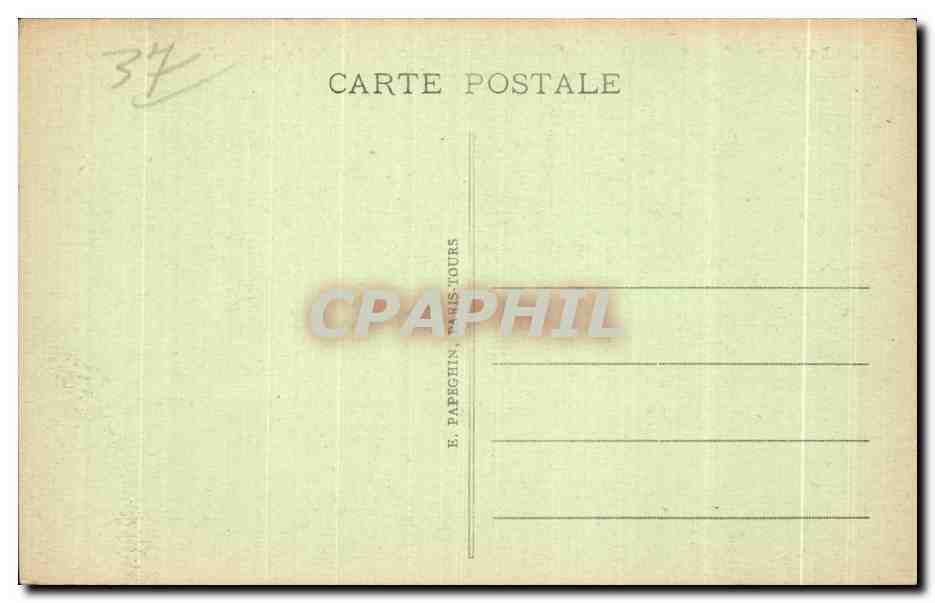 CPA Azay le Rideau Le Chateau National Facade Orientale National Castle — Verso