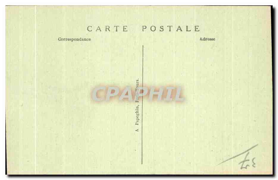CPA Azay le Rideau Le Chateau National Scene de Chasse sous Philippe III Duc de Bourgogne — Rückseite