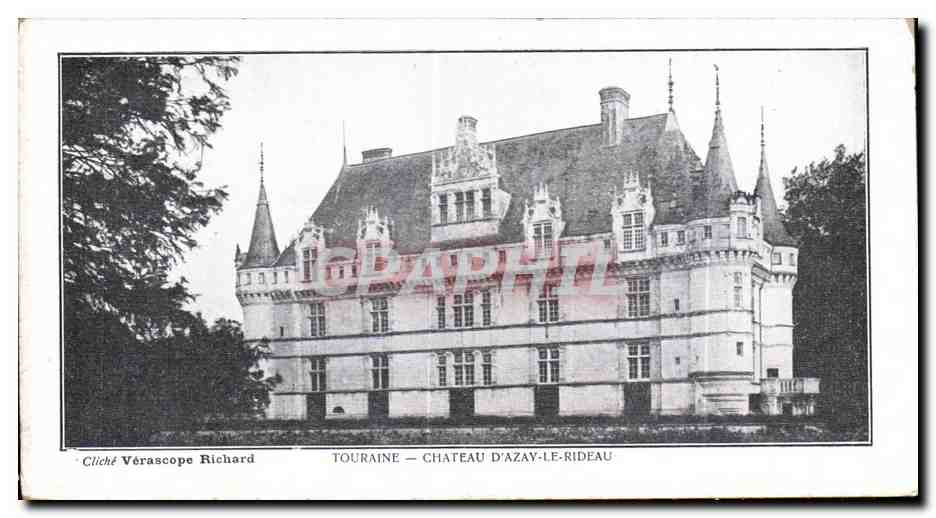 CPA Touraine Chateau Azay le Rideau 