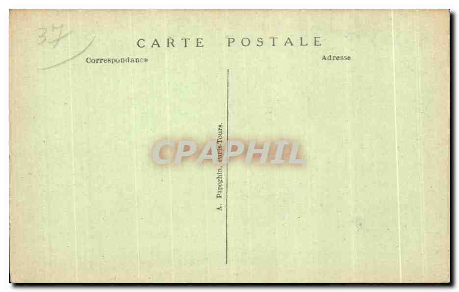 CPA Chenonceaux Le Chateau L Aile Thomas Bohier La TOur des Marques et le Pont Levis — Rückseite