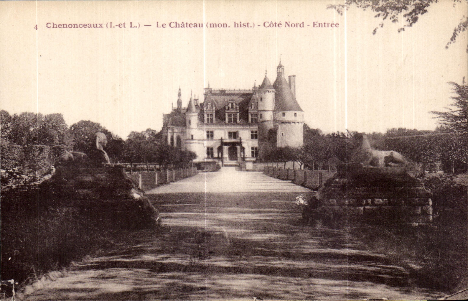 CPA Chenonceaux Le Chateau cote Nord Entree