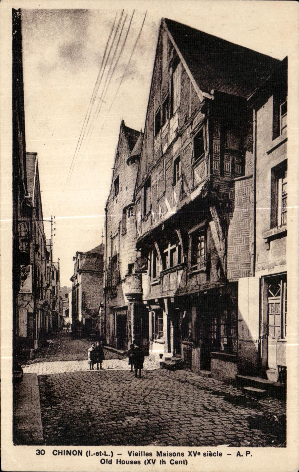 CPA Chinon Vieilles Maisons Old Houses