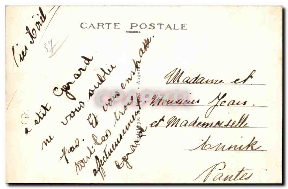 CPA Chinon Le Pont sur Vienne et la Chateau — Rückseite