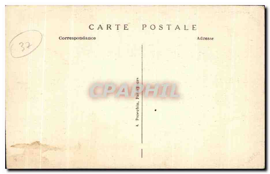 CPA Chinon La rue Voltaire Loge Maconnique Francs Macons Macons — Rückseite