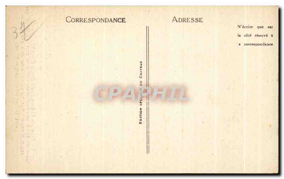 CPA Restes de Chateau feodal de cinq mars Tours du 16eme — Verso