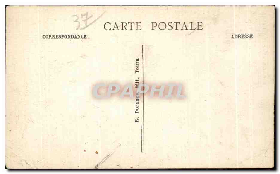 CPA Cinq Mars La PIle Les Ruines du Chateau  — Rückseite