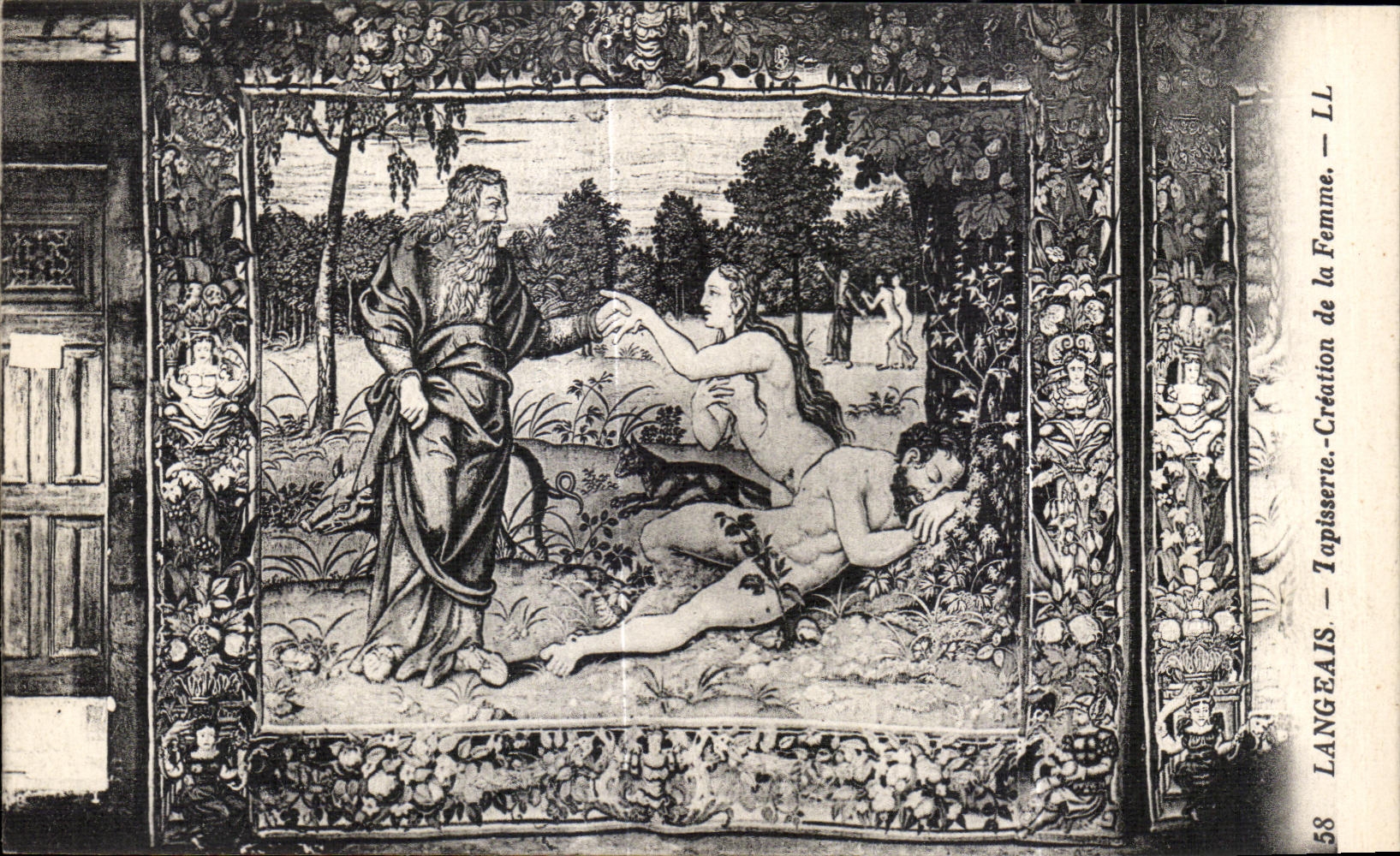 CPA Langeais Tapisserie Creation de la femme Eve