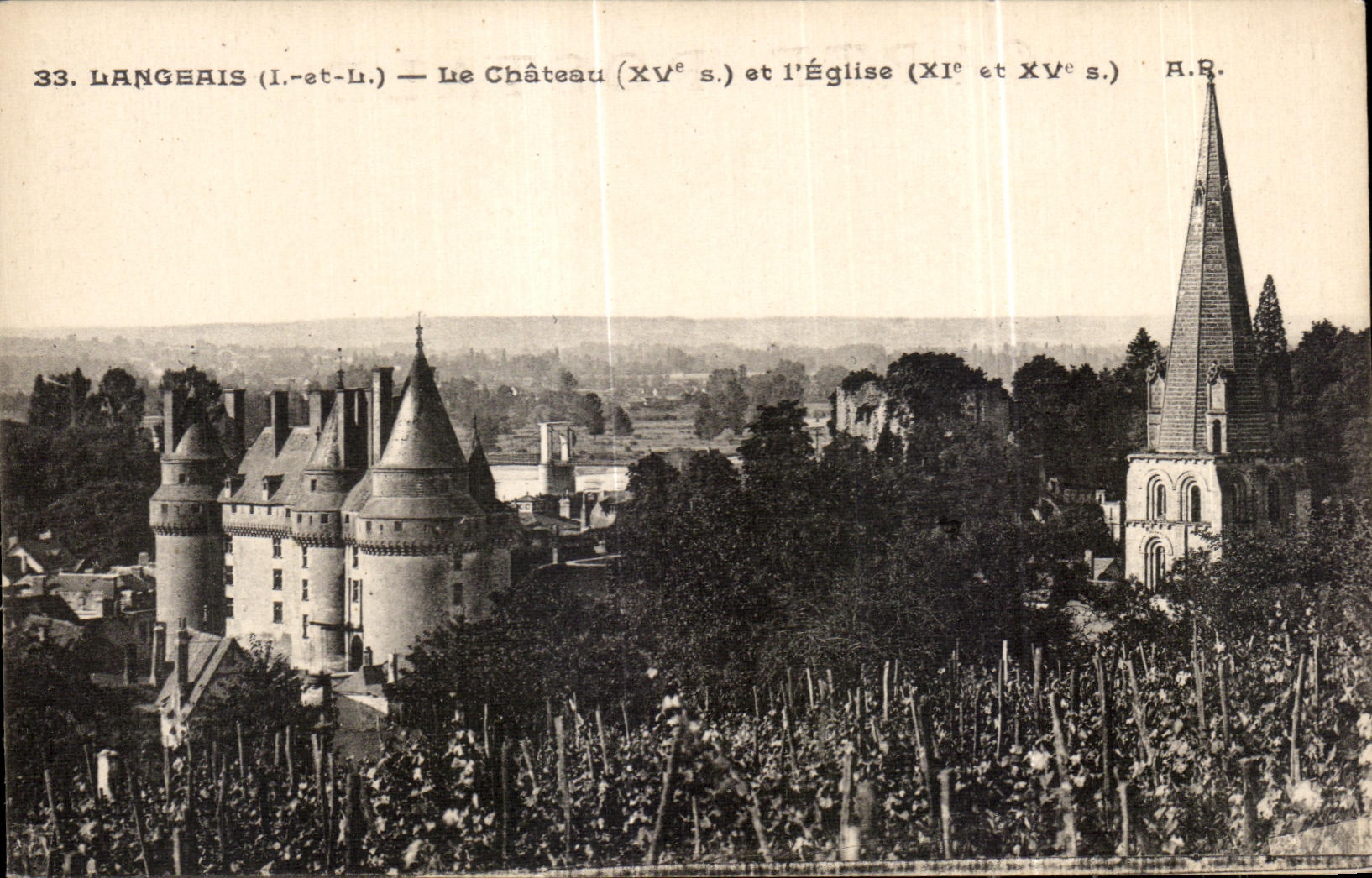 CPA Langeais Le Chateau I Eglise