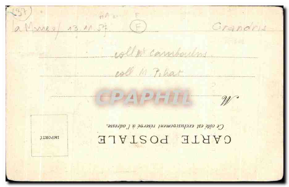 Langeais — Der Eingang zum Schloss — V.P. Nr. 884 — Rückseite