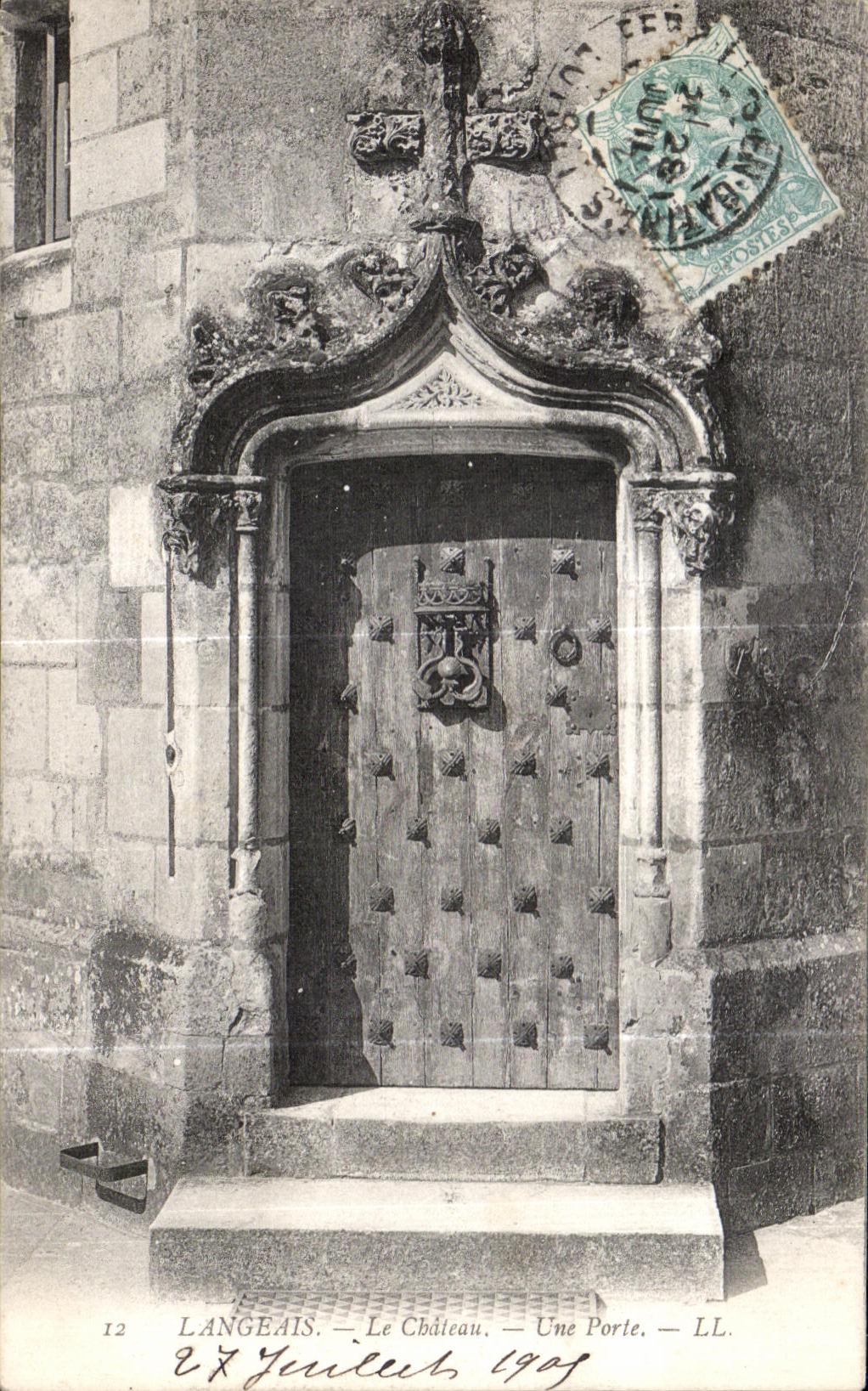 CPA Langeais Le Chateau Une Porte