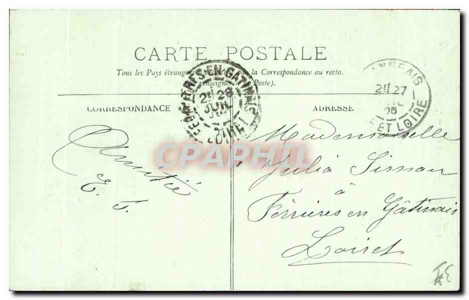 CPA Langeais Le Chateau Une Porte — Rückseite